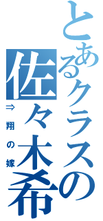 とあるクラスの佐々木希（⇒翔の嫁）