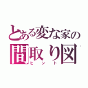 とある変な家の間取り図（ヒント）