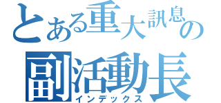 とある重大訊息の副活動長（インデックス）