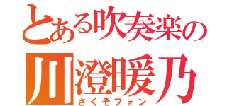 とある吹奏楽の川澄暖乃（さくそフォン）