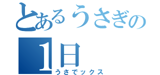 とあるうさぎの１日（うさでックス）