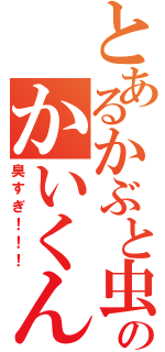 とあるかぶと虫匂いのかいくん（臭すぎ！！！）