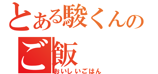 とある駿くんのご飯（おいしいごはん）