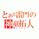 とある雷門の神童拓人（紙メンタル）