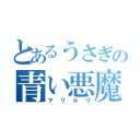 とあるうさぎの青い悪魔（マリルリ）