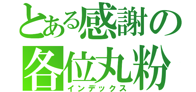 とある感謝の各位丸粉（インデックス）