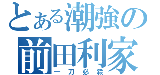 とある潮強の前田利家（一刀必殺）