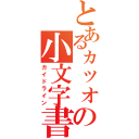 とあるヵッォの小文字書（ガイドライン）