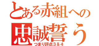 とある赤組への忠誠誓う（つまり評点３＆４）