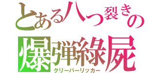 とある八つ裂きの爆弾綠屍（クリーパーリッカー）