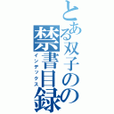 とある双子のの禁書目録（インデックス）