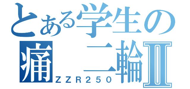 とある学生の痛 二輪Ⅱ（ＺＺＲ２５０）