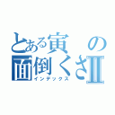 とある寅の面倒くさい一日Ⅱ（インデックス）