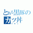 とある黒豚のカツ丼（うめぇ〜）