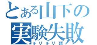 とある山下の実験失敗（チリチリ頭）