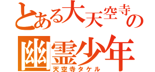 とある大天空寺の幽霊少年（天空寺タケル）