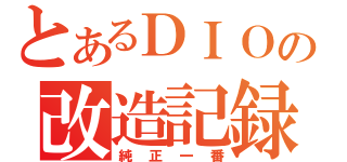 とあるＤＩＯの改造記録（純正一番）