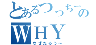 とあるつっちーのＷＨＹ（なぜだろう～）