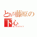 とある藤原の下心（セックスライフ）