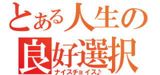 とある人生の良好選択（ナイスチョイス♪）