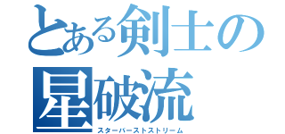 とある剣士の星破流（スターバーストストリーム）