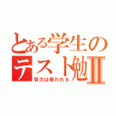 とある学生のテスト勉強Ⅱ（努力は報われる）