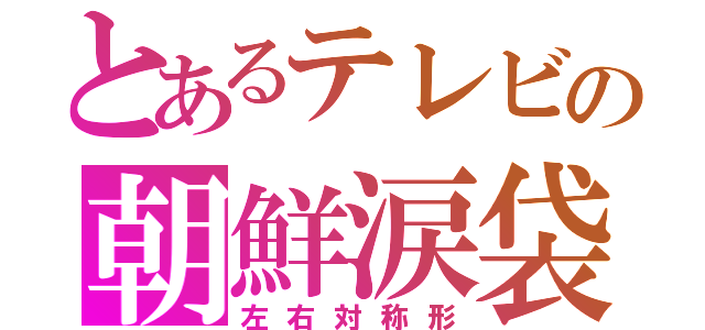 とあるテレビの朝鮮涙袋（左右対称形）