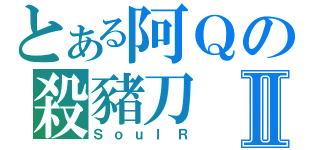 とある阿Ｑの殺豬刀Ⅱ（ＳｏｕｌＲ）