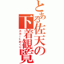 とある佐天の下着観覧Ⅱ（スカートめくり）