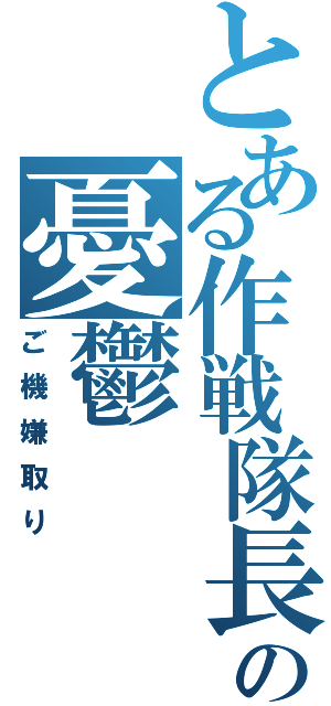 とある作戦隊長の憂鬱（ご機嫌取り）