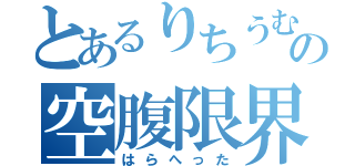 とあるりちうむの空腹限界（はらへった）