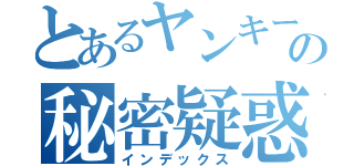 とあるヤンキーの秘密疑惑（インデックス）