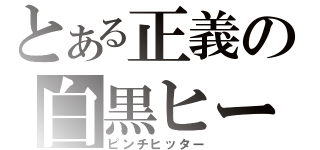 とある正義の白黒ヒーロー（ピンチヒッター）