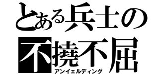 とある兵士の不撓不屈（アンイェルディング）