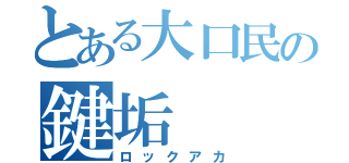 とある大口民の鍵垢（ロックアカ）