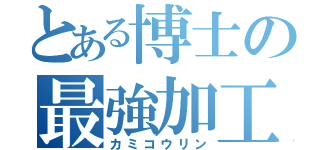 とある博士の最強加工（カミコウリン）