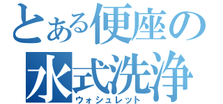 とある便座の水式洗浄（ウォシュレット）