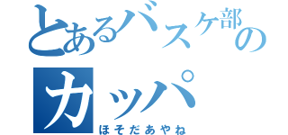 とあるバスケ部のカッパ（ほそだあやね）