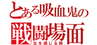 とある吸血鬼の戦闘場面（生を感じる時）