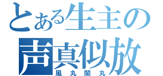 とある生主の声真似放送（風丸闇丸）