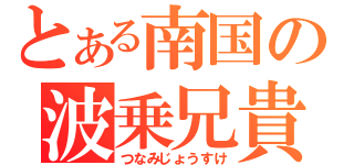 とある南国の波乗兄貴（つなみじょうすけ）