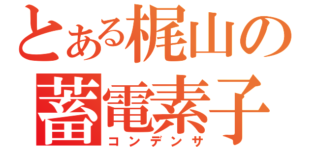 とある梶山の蓄電素子（コンデンサ）