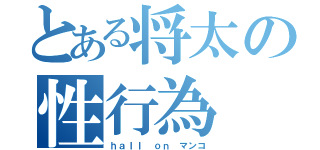 とある将太の性行為（ｈａｌｌ ｏｎ マンコ）