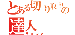 とある切り取りの達人（そっつぃ〜）