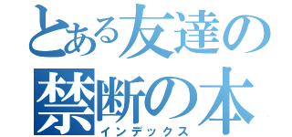 とある友達の禁断の本（インデックス）