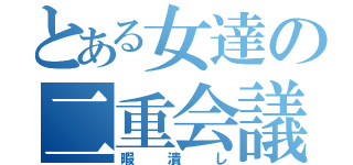 とある女達の二重会議（暇潰し）