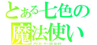 とある七色の魔法使い（アリス・マーガトロイド）