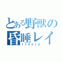 とある野獣の昏睡レイプ（１１４５１４）