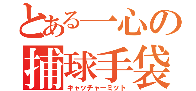 とある一心の捕球手袋（キャッチャーミット）