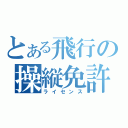 とある飛行の操縦免許（ライセンス）